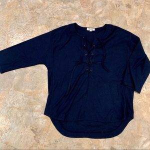 Madewell Libra Lace up Top